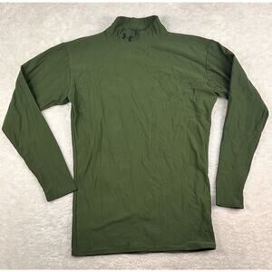 Under Armour Cold Gear Mock Neck Compression Shirt Green Men's Size Large